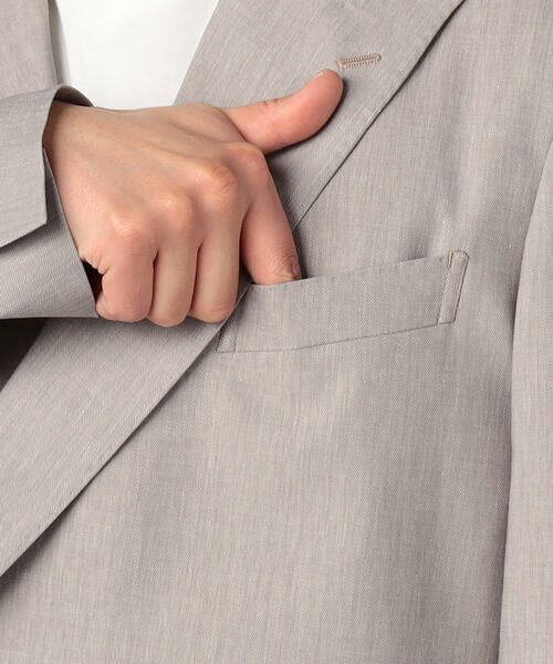 COMME CA MEN / コムサ・メン テーラードジャケット | リネンストレッチ ダブルジャケット | 詳細14