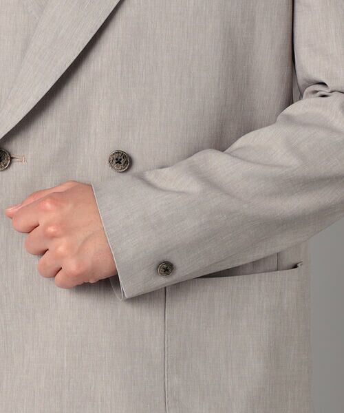 COMME CA MEN / コムサ・メン テーラードジャケット | リネンストレッチ ダブルジャケット | 詳細15