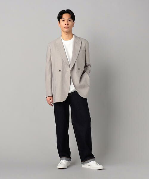 COMME CA MEN / コムサ・メン テーラードジャケット | リネンストレッチ ダブルジャケット | 詳細5