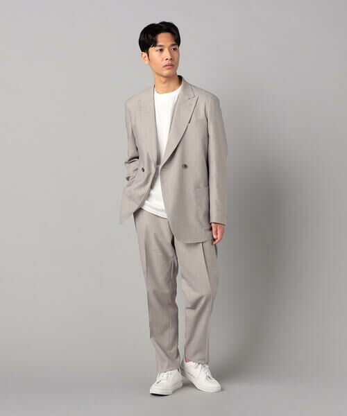COMME CA MEN / コムサ・メン テーラードジャケット | リネンストレッチ ダブルジャケット | 詳細7
