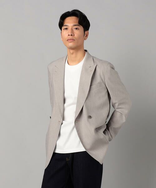 COMME CA MEN / コムサ・メン テーラードジャケット | リネンストレッチ ダブルジャケット | 詳細8
