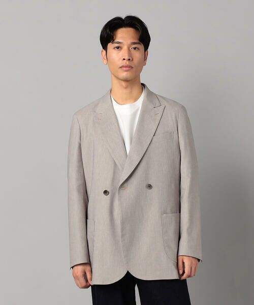 COMME CA MEN / コムサ・メン テーラードジャケット | リネンストレッチ ダブルジャケット | 詳細9