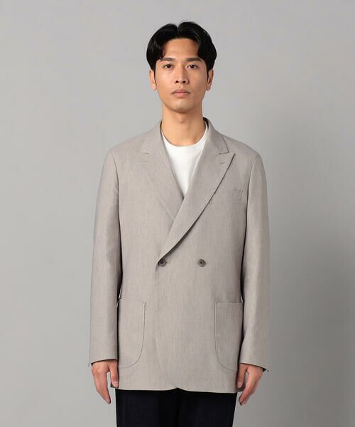 COMME CA MEN / コムサ・メン テーラードジャケット | リネンストレッチ ダブルジャケット | 詳細10