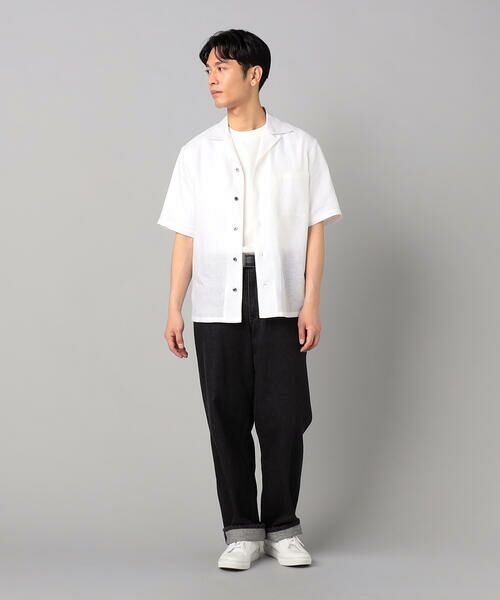 COMME CA MEN / コムサ・メン シャツ・ブラウス | フレンチリネン オープンアロハシャツ | 詳細1