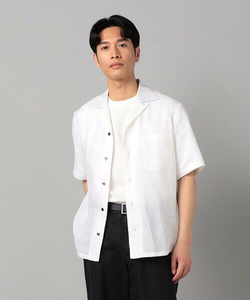 COMME CA MEN / コムサ・メン シャツ・ブラウス | フレンチリネン オープンアロハシャツ | 詳細2