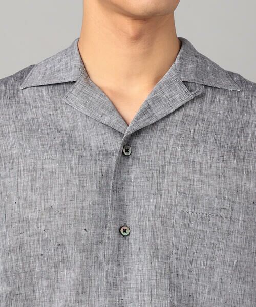 COMME CA MEN / コムサ・メン シャツ・ブラウス | フレンチリネン オープンアロハシャツ | 詳細11