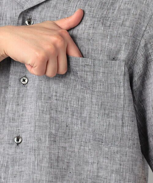 COMME CA MEN / コムサ・メン シャツ・ブラウス | フレンチリネン オープンアロハシャツ | 詳細12