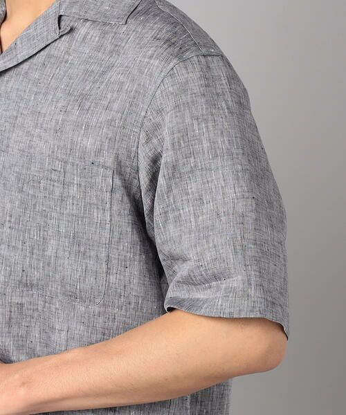 COMME CA MEN / コムサ・メン シャツ・ブラウス | フレンチリネン オープンアロハシャツ | 詳細13