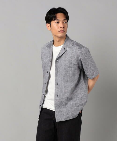 COMME CA MEN / コムサ・メン シャツ・ブラウス | フレンチリネン オープンアロハシャツ | 詳細5