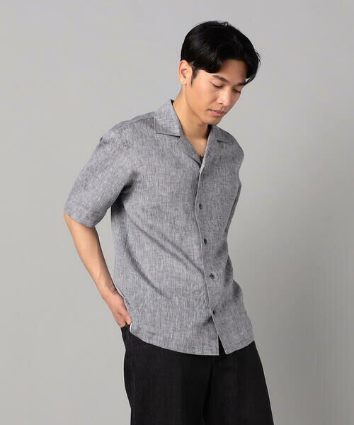 COMME CA MEN / コムサ・メン シャツ・ブラウス | フレンチリネン オープンアロハシャツ | 詳細6