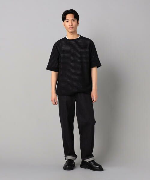 COMME CA MEN / コムサ・メン ニット・セーター | シアー透かし編みニット プルオーバー | 詳細1