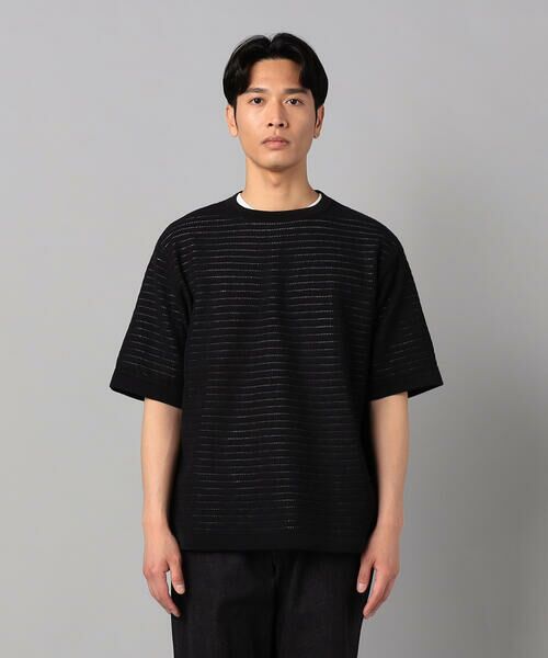 COMME CA MEN / コムサ・メン ニット・セーター | シアー透かし編みニット プルオーバー | 詳細4