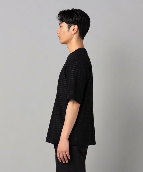 COMME CA MEN / コムサ・メン ニット・セーター | シアー透かし編みニット プルオーバー | 詳細5