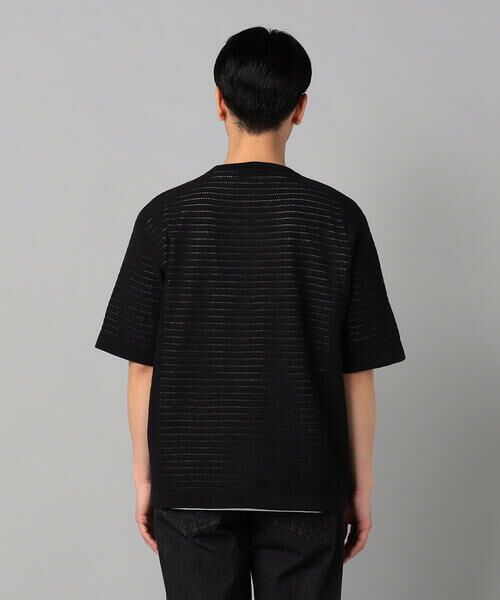 COMME CA MEN / コムサ・メン ニット・セーター | シアー透かし編みニット プルオーバー | 詳細6