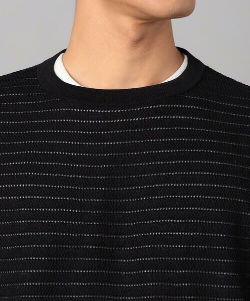 COMME CA MEN / コムサ・メン ニット・セーター | シアー透かし編みニット プルオーバー | 詳細7