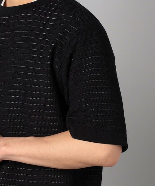 COMME CA MEN / コムサ・メン ニット・セーター | シアー透かし編みニット プルオーバー | 詳細8