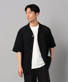 COMME CA MEN / コムサ・メン カーディガン・ボレロ | シアー透かし編みニット アロハ