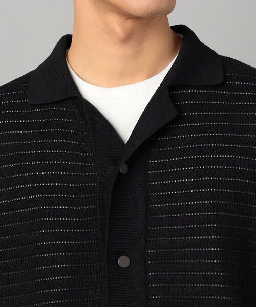 COMME CA MEN / コムサ・メン カーディガン・ボレロ | シアー透かし編みニット アロハ | 詳細7