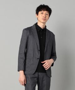 COMME CA MEN / コムサ・メン テーラードジャケット | 【セットアップ対応】エアードットジャージープリント パッチポケットジャケット