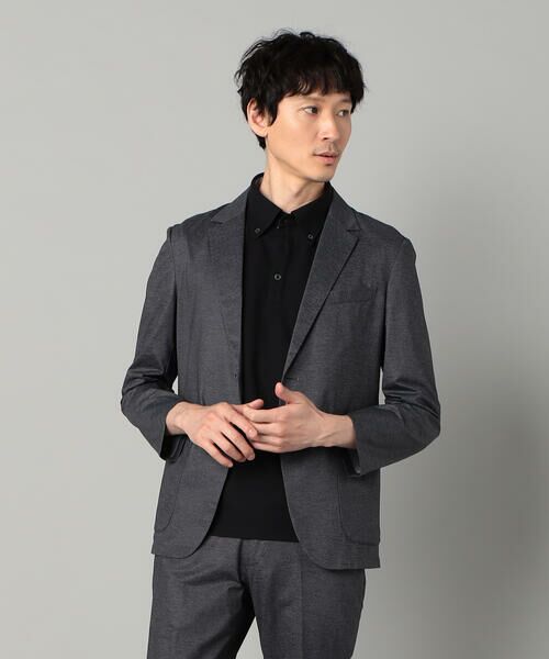 COMME CA MEN / コムサ・メン テーラードジャケット | 【セットアップ対応】エアードットジャージープリント パッチポケットジャケット | 詳細3