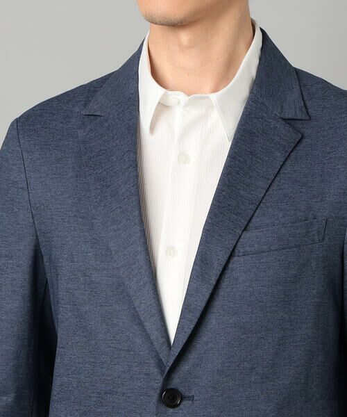 COMME CA MEN / コムサ・メン テーラードジャケット | 【セットアップ対応】エアードットジャージープリント パッチポケットジャケット | 詳細13