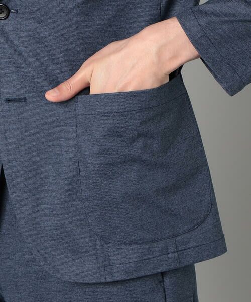 COMME CA MEN / コムサ・メン テーラードジャケット | 【セットアップ対応】エアードットジャージープリント パッチポケットジャケット | 詳細16