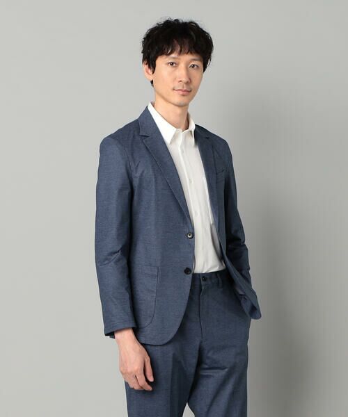 COMME CA MEN / コムサ・メン テーラードジャケット | 【セットアップ対応】エアードットジャージープリント パッチポケットジャケット | 詳細8