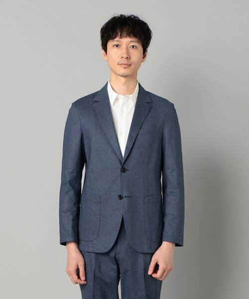 COMME CA MEN / コムサ・メン テーラードジャケット | 【セットアップ対応】エアードットジャージープリント パッチポケットジャケット | 詳細10