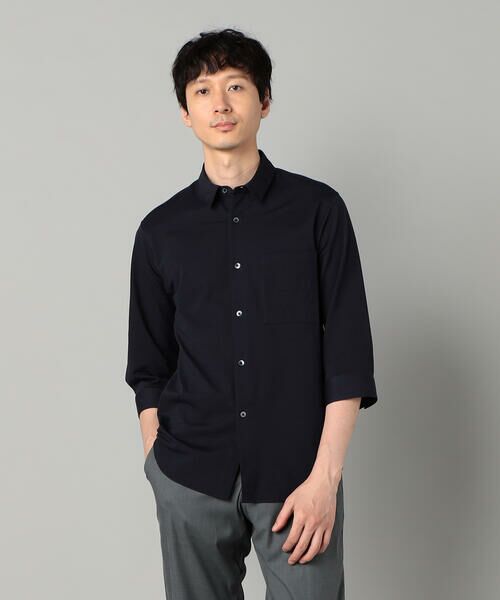 COMME CA MEN / コムサ・メン シャツ・ブラウス | TIOTIO加工 シアサッカージャージー 七分袖シャツ | 詳細7