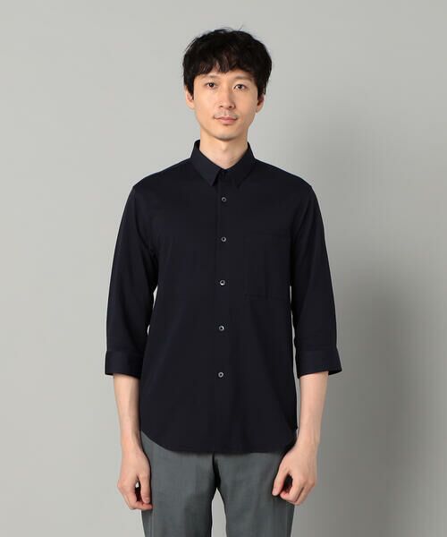 COMME CA MEN / コムサ・メン シャツ・ブラウス | TIOTIO加工 シアサッカージャージー 七分袖シャツ | 詳細9