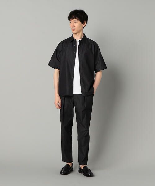 COMME CA MEN / コムサ・メン シャツ・ブラウス | 岡山織り超長綿高密度デニム レギュラーカラー半袖シャツ | 詳細1