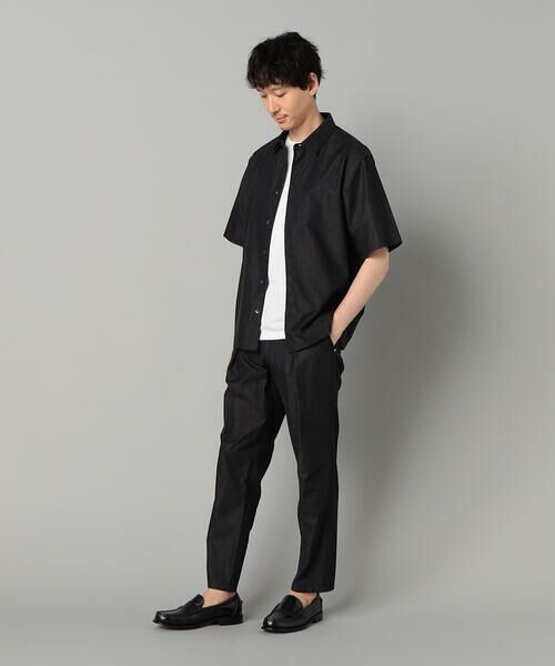 COMME CA MEN / コムサ・メン シャツ・ブラウス | 岡山織り超長綿高密度デニム レギュラーカラー半袖シャツ | 詳細2