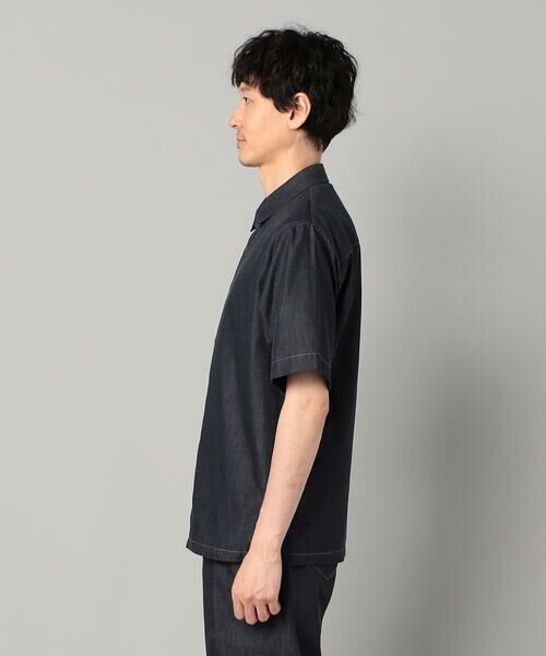 COMME CA MEN / コムサ・メン シャツ・ブラウス | 岡山織り超長綿高密度デニム レギュラーカラー半袖シャツ | 詳細12