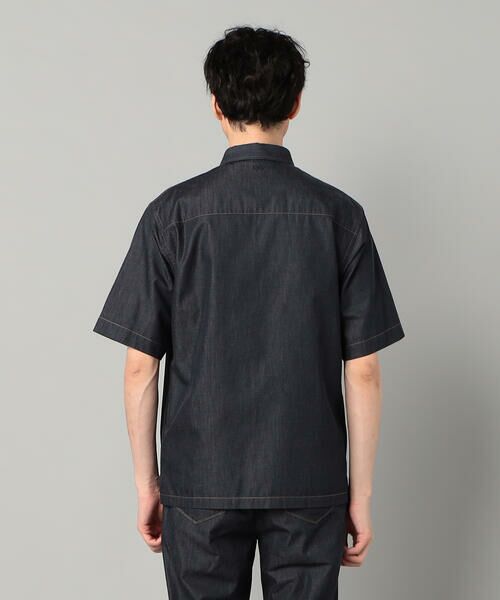 COMME CA MEN / コムサ・メン シャツ・ブラウス | 岡山織り超長綿高密度デニム レギュラーカラー半袖シャツ | 詳細13