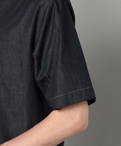 COMME CA MEN / コムサ・メン シャツ・ブラウス | 岡山織り超長綿高密度デニム レギュラーカラー半袖シャツ | 詳細15