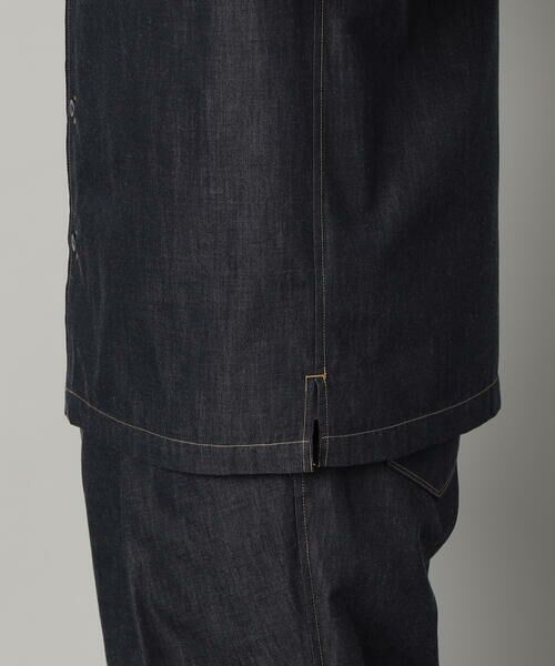 COMME CA MEN / コムサ・メン シャツ・ブラウス | 岡山織り超長綿高密度デニム レギュラーカラー半袖シャツ | 詳細16
