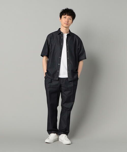 COMME CA MEN / コムサ・メン シャツ・ブラウス | 岡山織り超長綿高密度デニム レギュラーカラー半袖シャツ | 詳細6