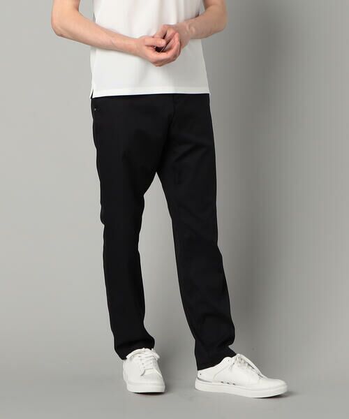 COMME CA MEN / コムサ・メン その他パンツ | 石川織りCOOL MOTIONコットンドビーストレッチ スリムパンツ(ブラック)