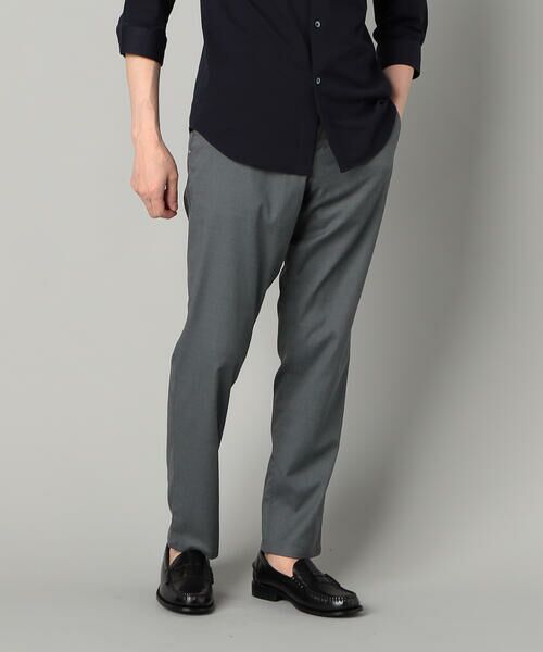 COMME CA MEN / コムサ・メン その他パンツ | 石川織りCOOL MOTIONコットンドビーストレッチ スリムパンツ(チャコールグレー)
