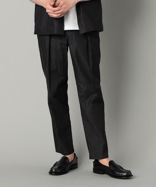 COMME CA MEN / コムサ・メン スラックス・ドレスパンツ | 岡山織り超長綿高密度デニム インタックパンツ | 詳細4