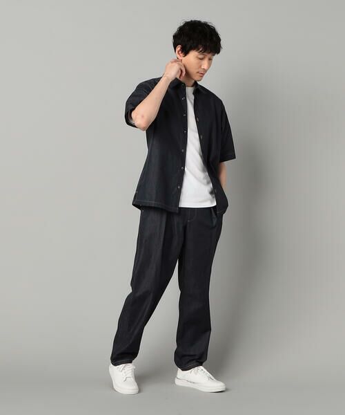 岡山織り超長綿高密度デニム インタックパンツ （スラックス