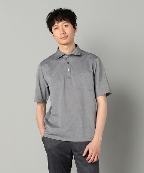 COMME CA MEN / コムサ・メン ポロシャツ | AEGEAN ORGANICシルケットカノコ カッタウェイポロシャツ | 詳細1