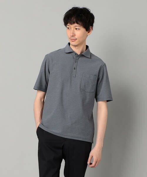 COMME CA MEN / コムサ・メン ポロシャツ | ALBINIカノコ カッタウェイポロシャツ(ネイビー)