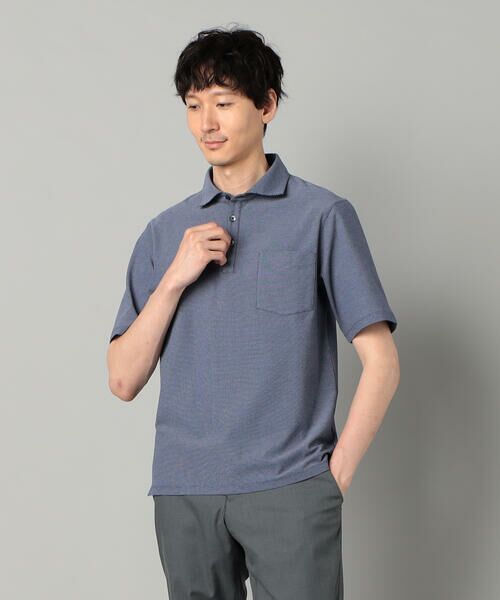 COMME CA MEN / コムサ・メン ポロシャツ | ALBINIカノコ カッタウェイポロシャツ(ブルー)