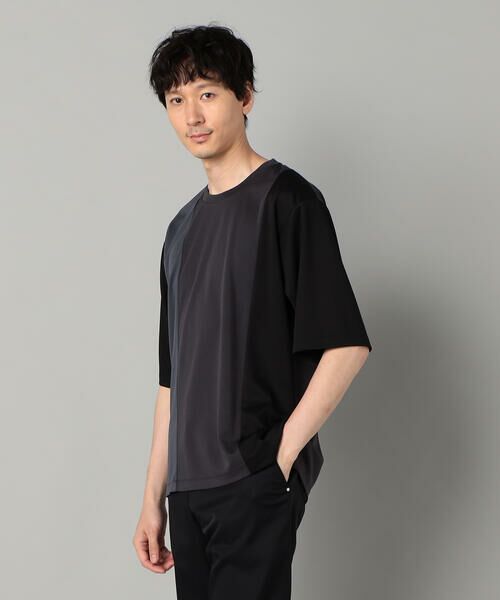 【 】カラーブロック クルーネック ロゴ Tシャツ♪ カラーブロック Tシャツ （Tシャツ）｜COMME CA MEN / コムサ