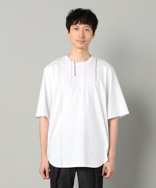 COMME CA MEN / コムサ・メン Tシャツ | シルケットスムース ラインTシャツ | 詳細6