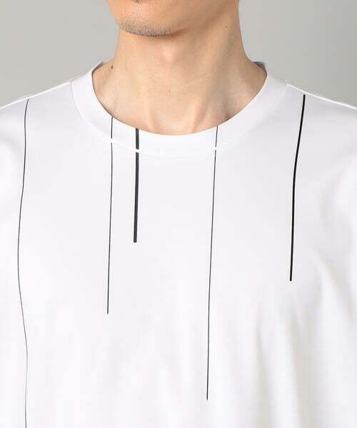 COMME CA MEN / コムサ・メン Tシャツ | シルケットスムース ラインTシャツ | 詳細9