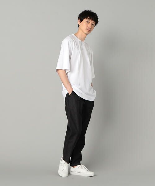 COMME CA MEN / コムサ・メン Tシャツ | シルケットスムース ラインTシャツ | 詳細2