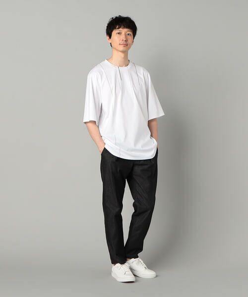 COMME CA MEN / コムサ・メン Tシャツ | シルケットスムース ラインTシャツ | 詳細3