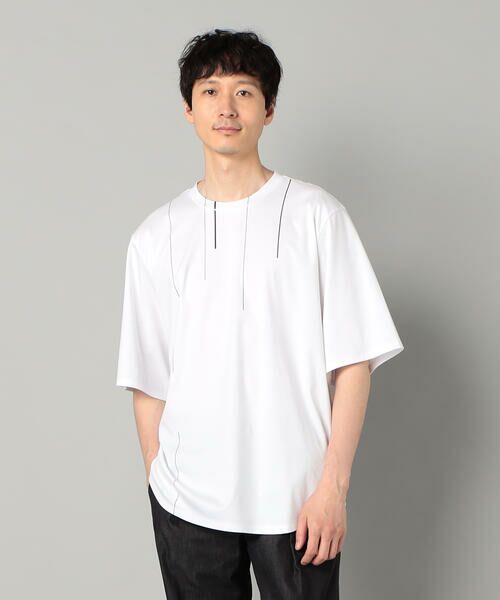 COMME CA MEN / コムサ・メン Tシャツ | シルケットスムース ラインTシャツ | 詳細5